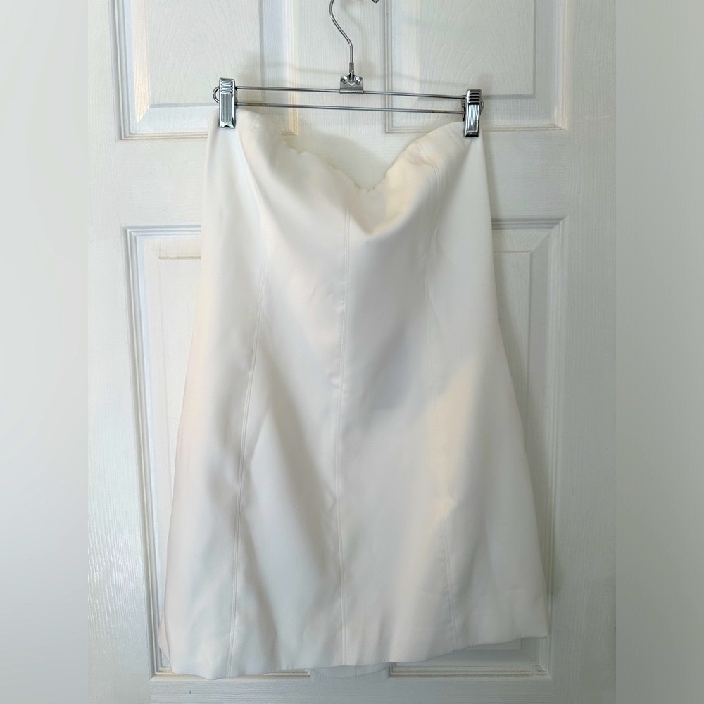 Meshki White Maci Crepe Mini Dress